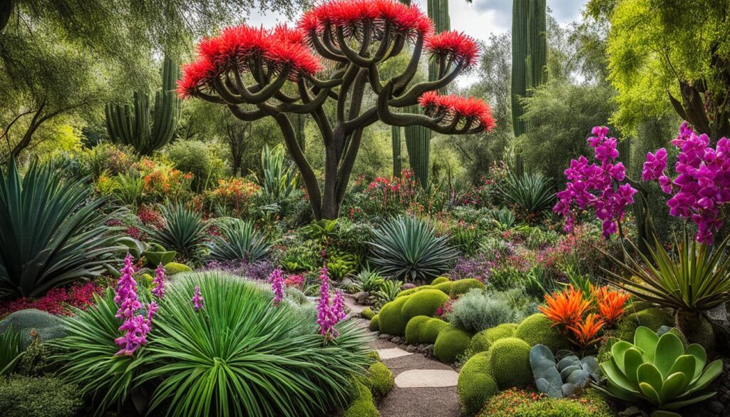 Técnicas e desafios no cultivo de plantas raras em jardins e estufas.